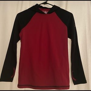 Boys size 8 long sleeve shirt with hood